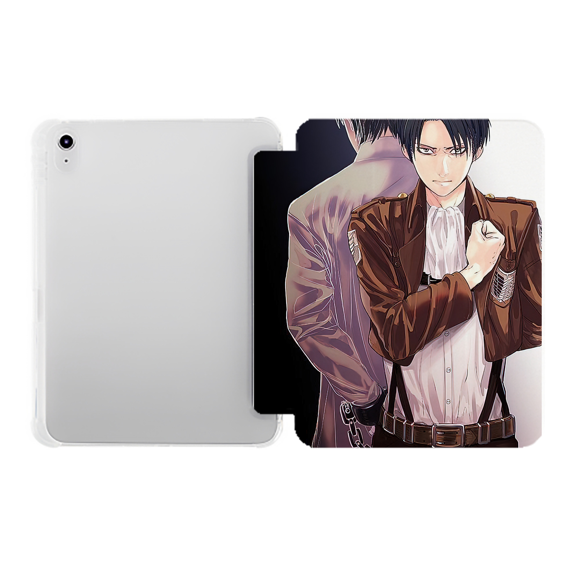 （画像用） 進撃の巨人 Attack on Titan IPad ケース ペン収納付き 三つ折りスタンド PUレザー×シリコン 対応機種9.5/10.5/10.9インチ